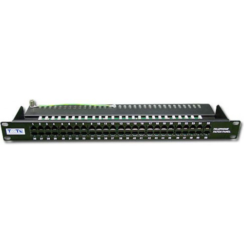 Voice patch panel, 19", 1U, 25 RJ-45 port